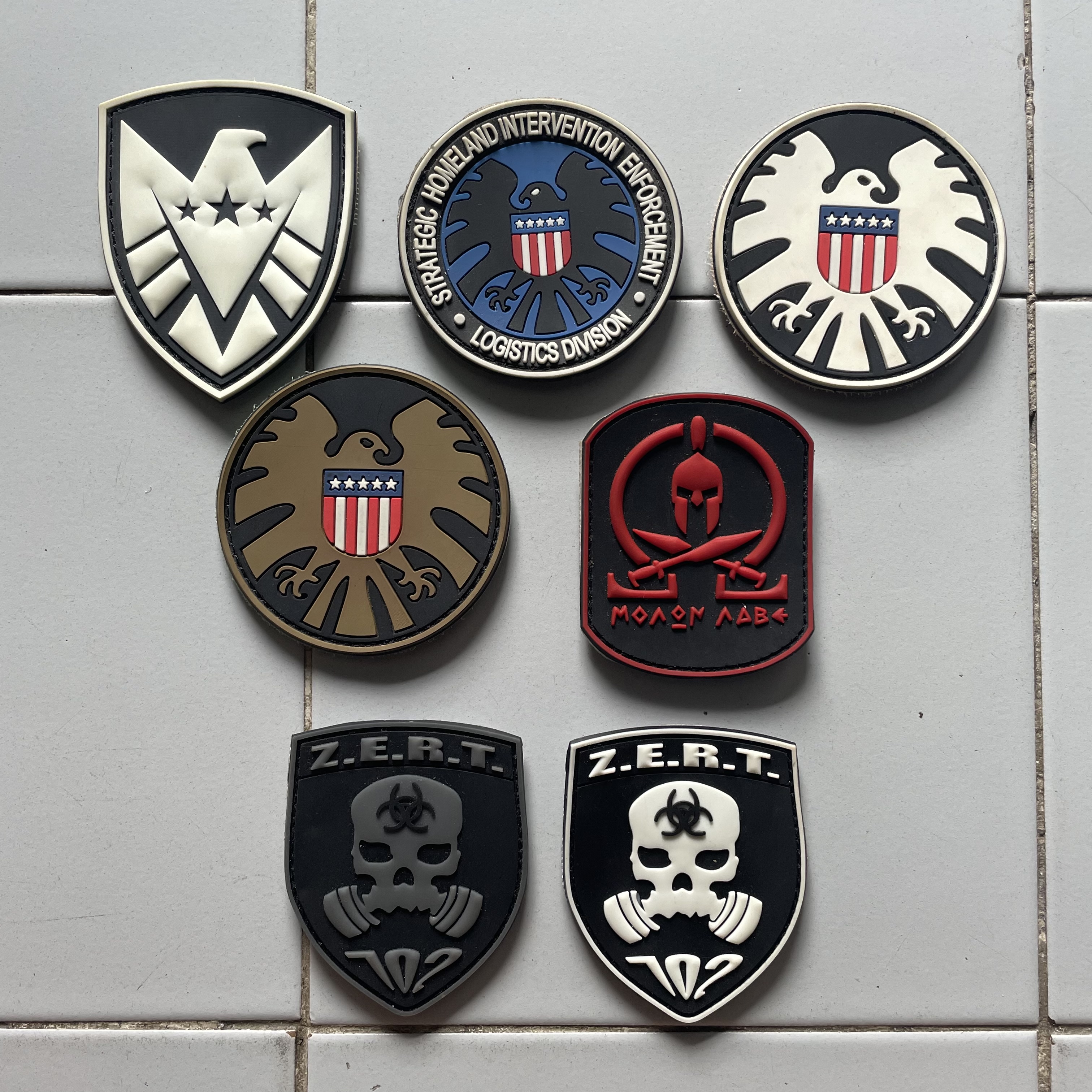 patch อาร์ม แบบ pvc กลุ่ม B (มีตีนตุ๊กแกทุกชิ้น)