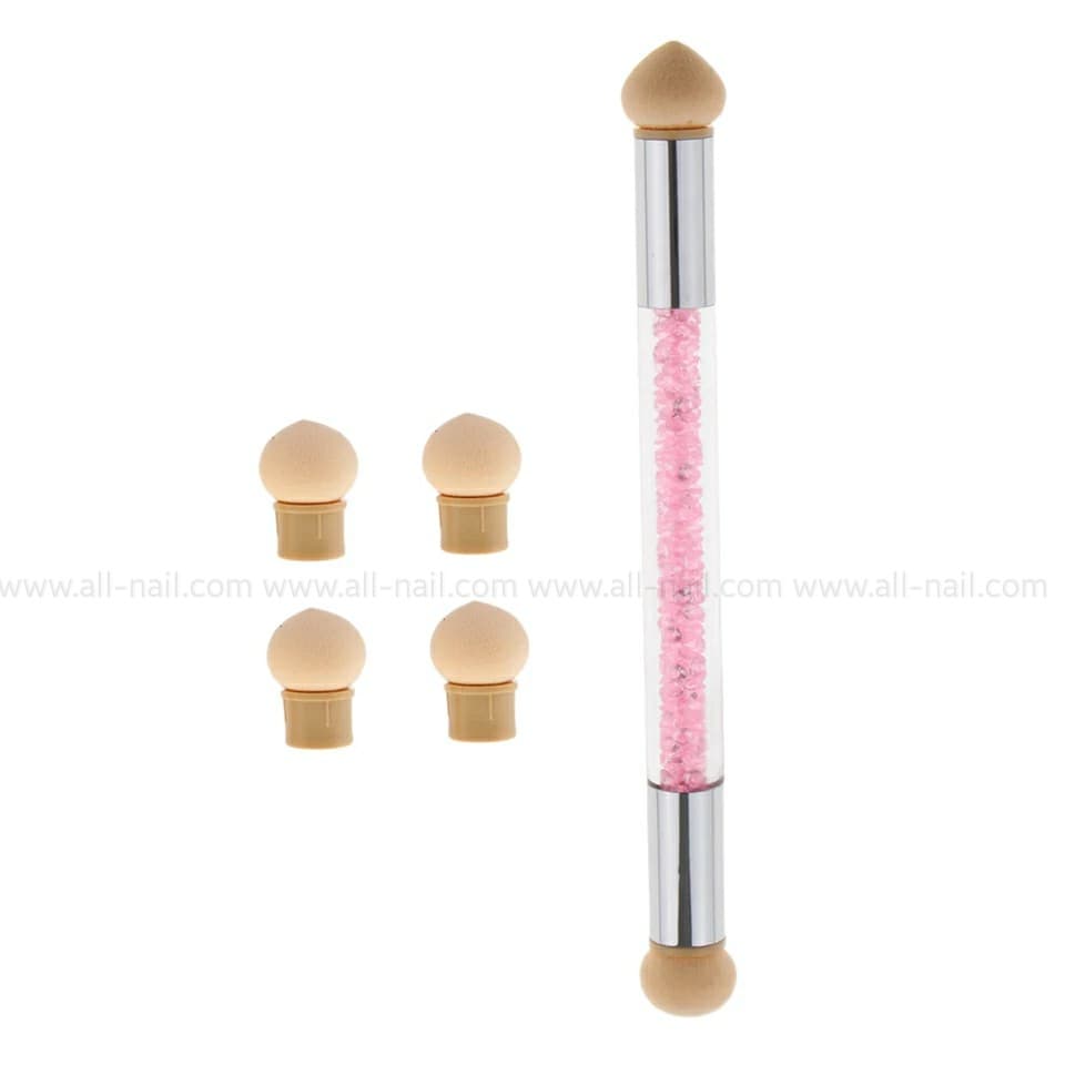 ฟองน้ำไล่สีแบบแท่ง ฟองน้ำ ombre พู่กันไล่สี พร้อมหัวเปลี่ยนอีก4ชิ้น