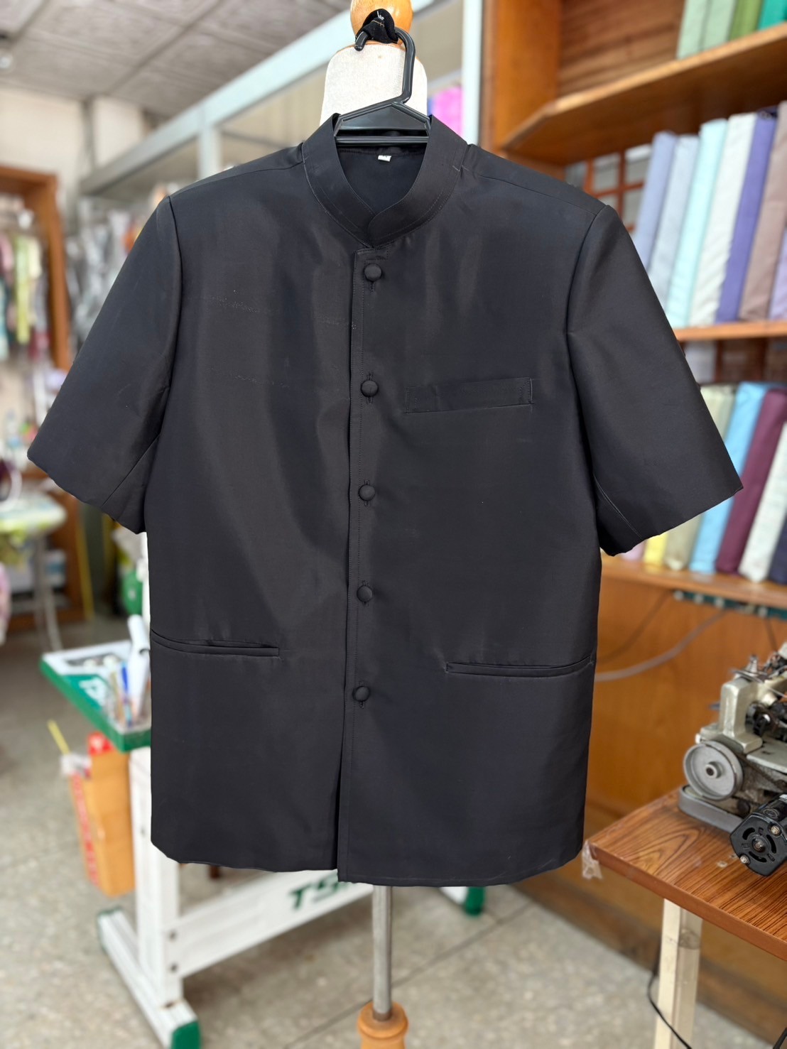 สั่งตัด(ไม่รวมผ้า) เสื้อสูท คอพระราชทาน แขนสั้น แบบดั้งเดิม เลือกตาม Size