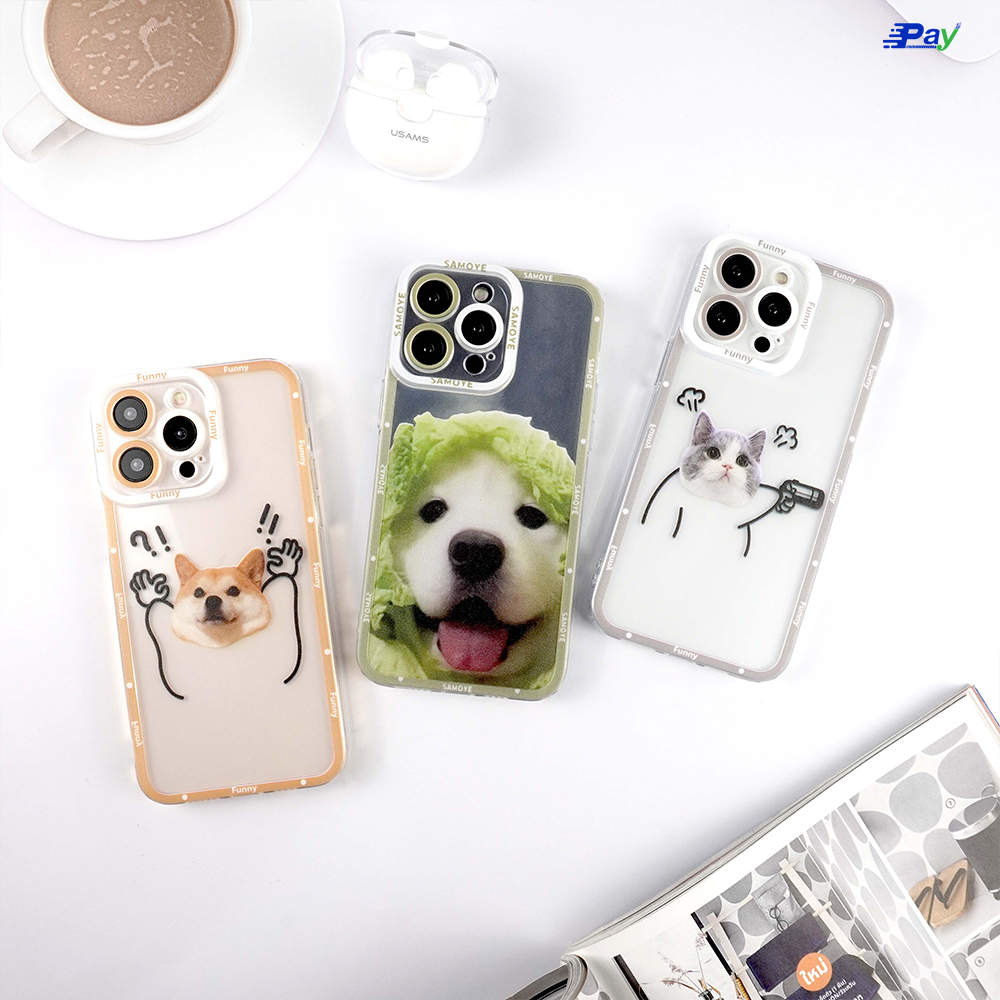 เคสโทรศัพท์ iPhone น้องแมว น้องหมา สำหรับ14ProMax/14Pro/13Pro/13/12ProMax/12Pro/11