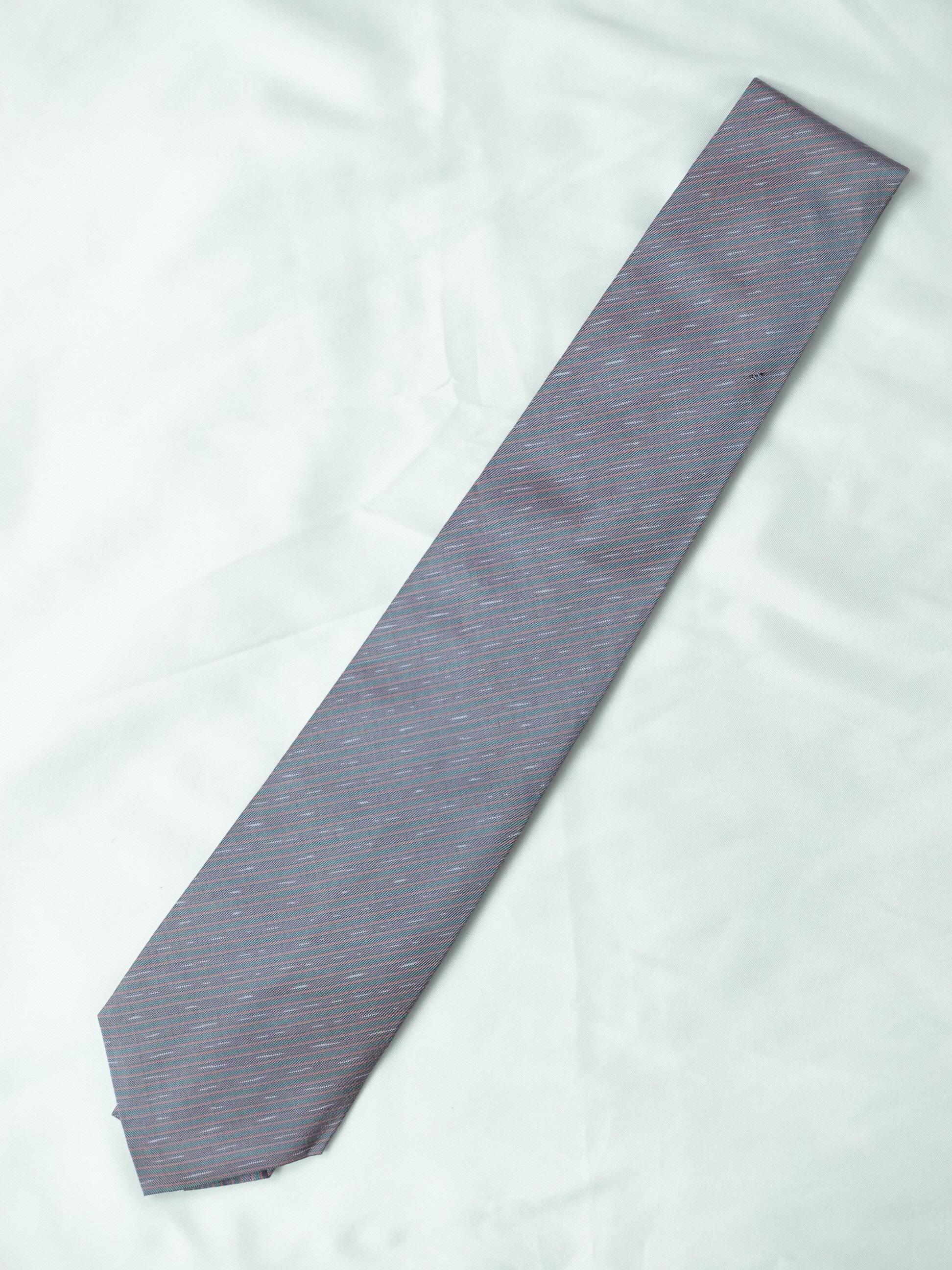 เนคไทผ้าไหม ลายพื้นเมือง ลายอัมปรม ขนาดกว้าง 3.0นิ้ว สีเทา รหัส ND-NY-012468112