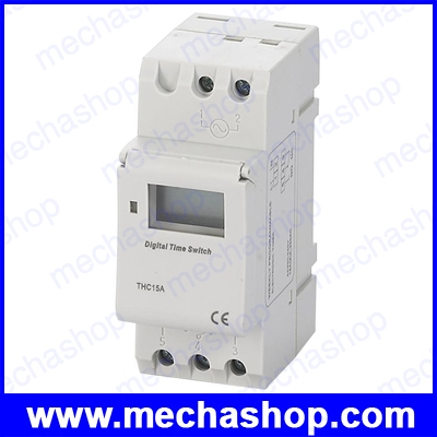เครื่องตั้งเวลา ดิจิตอลตั้งเวลา ทามเมอร์ตั้งเวลา รายวัน รายสัปดาห์ Digital timer 15A AC220V Output Relay NO+NC ติดตั้งแบบ Din Rail