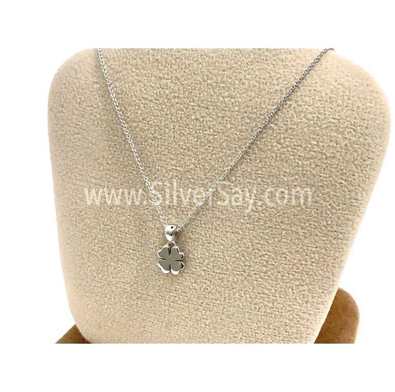 จี้ใบโคลเวอร์จิ๋ว Clover 4 แบบเกลี้ยง
