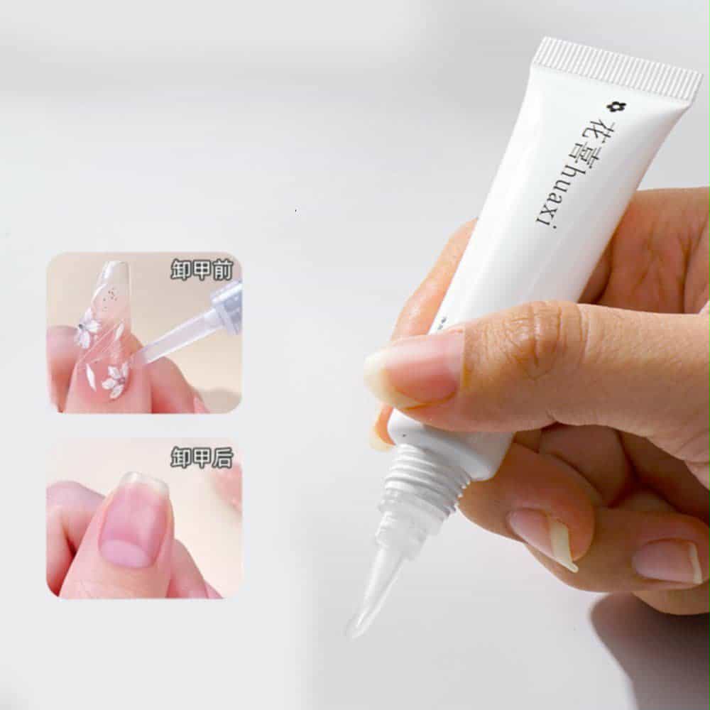 น้ำยาถอดเล็บปลอมเนื้อเจล น้ำยาละลายกาว ไม่ทำร้ายเล็บจริง เพียง10วินาที 10ml