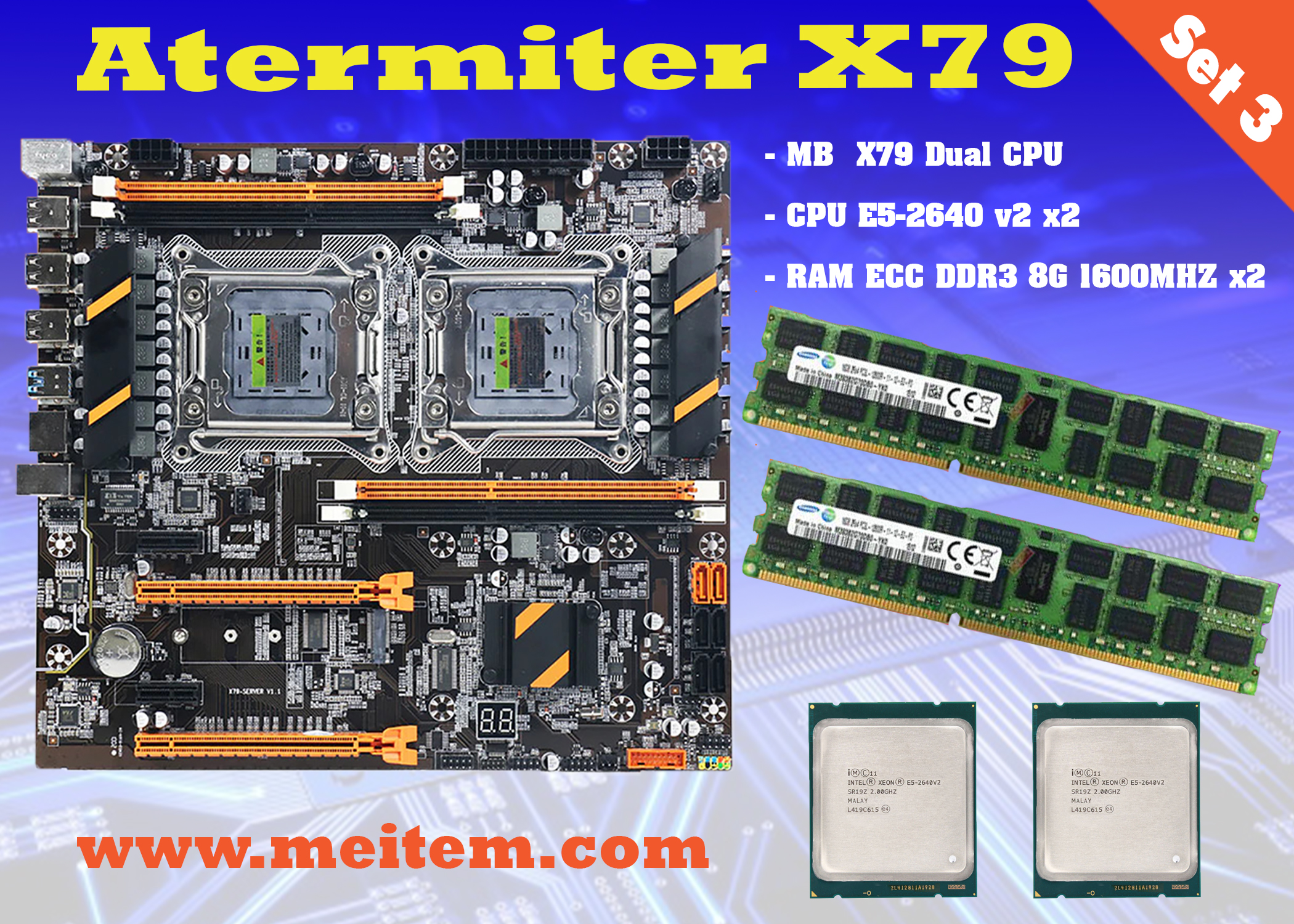 Set X79 Dual CPU + E5-2640 v2