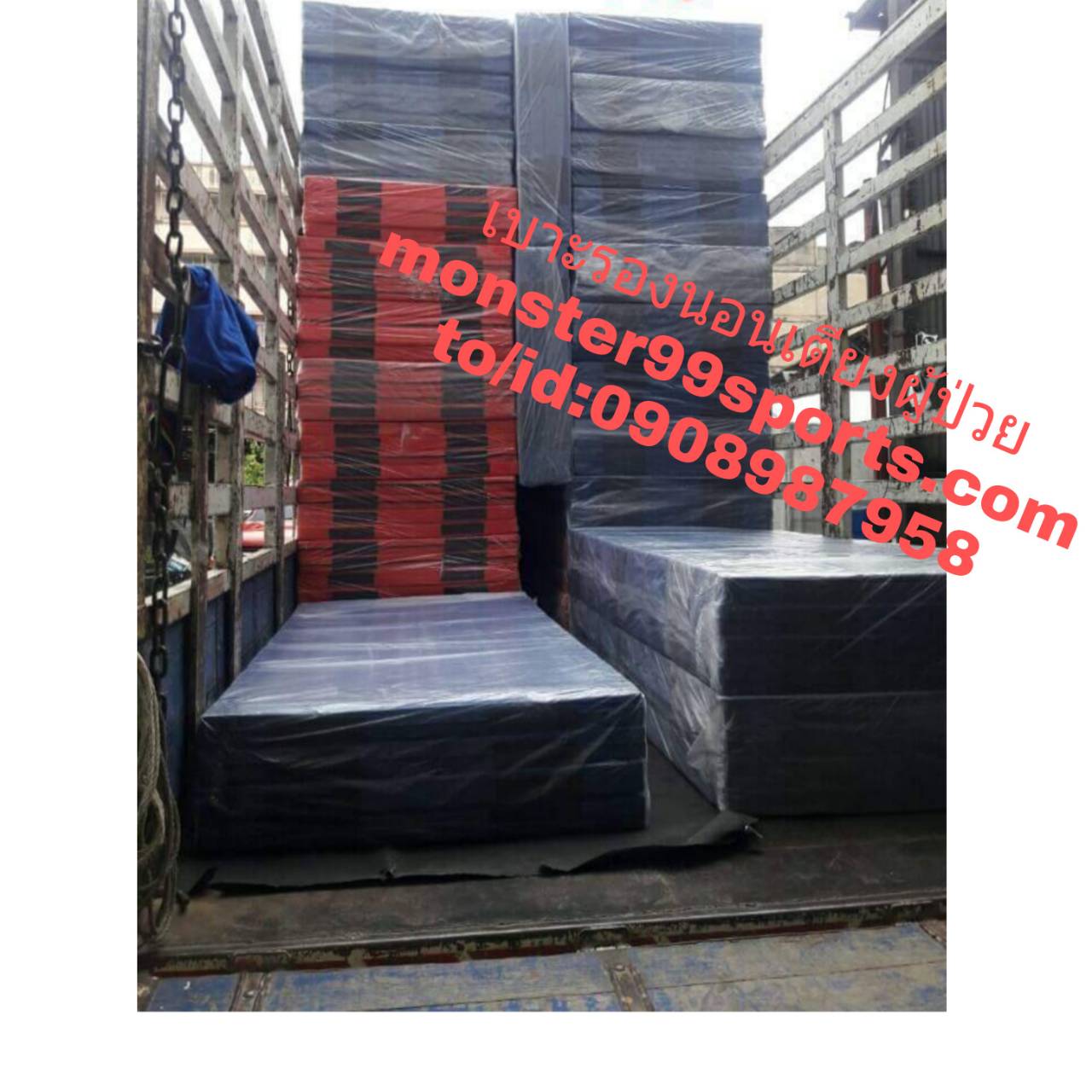 โรงงานผลิตเบาะรองนอนเตียงผู้ป่วยกันน้ำ1x2mหนา5cm 4 ตอน