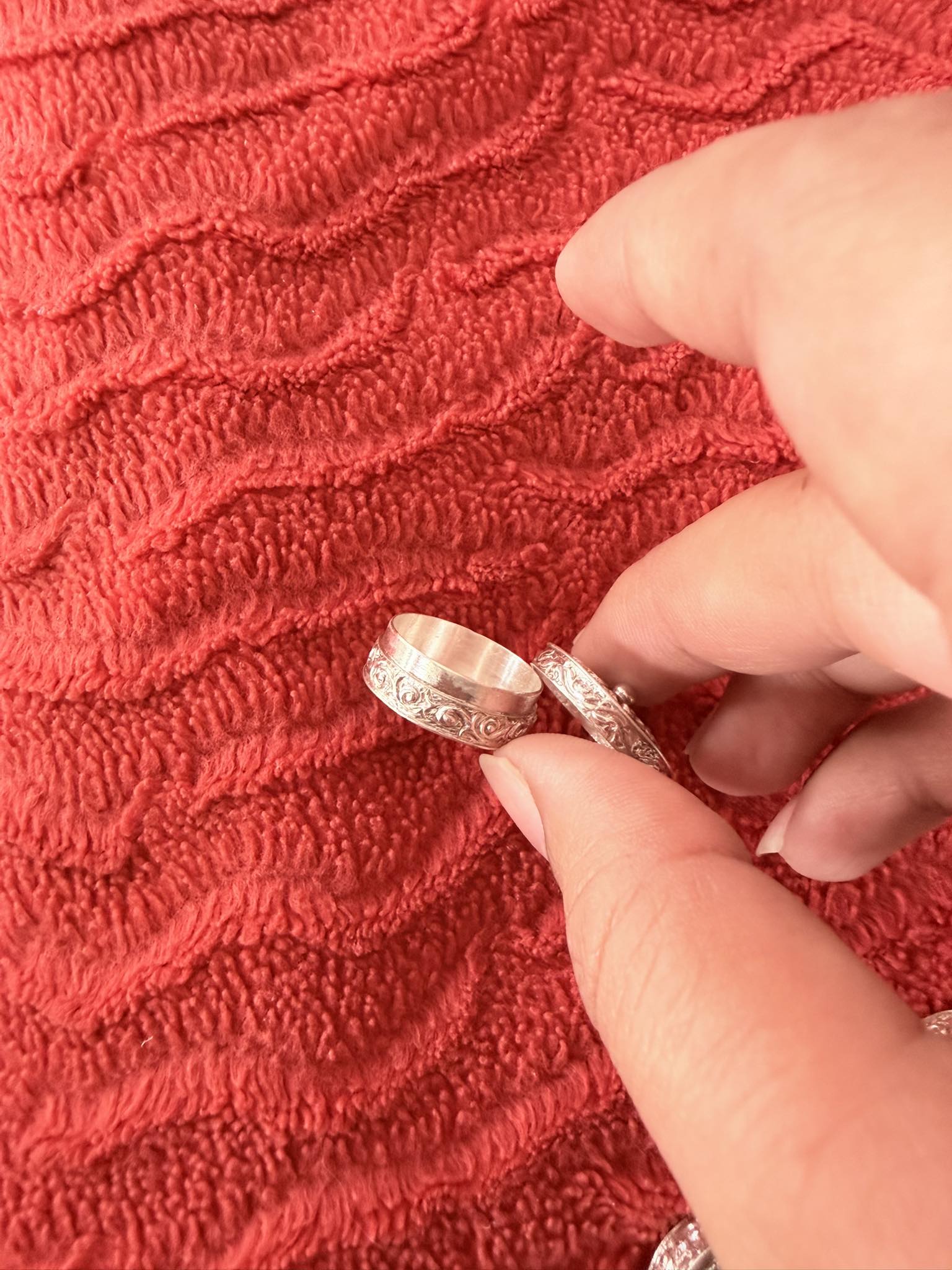 เครื่องประดับเงินแท้ ตลับเงินเเท้ น้ำหนัก 6.1 กรัม