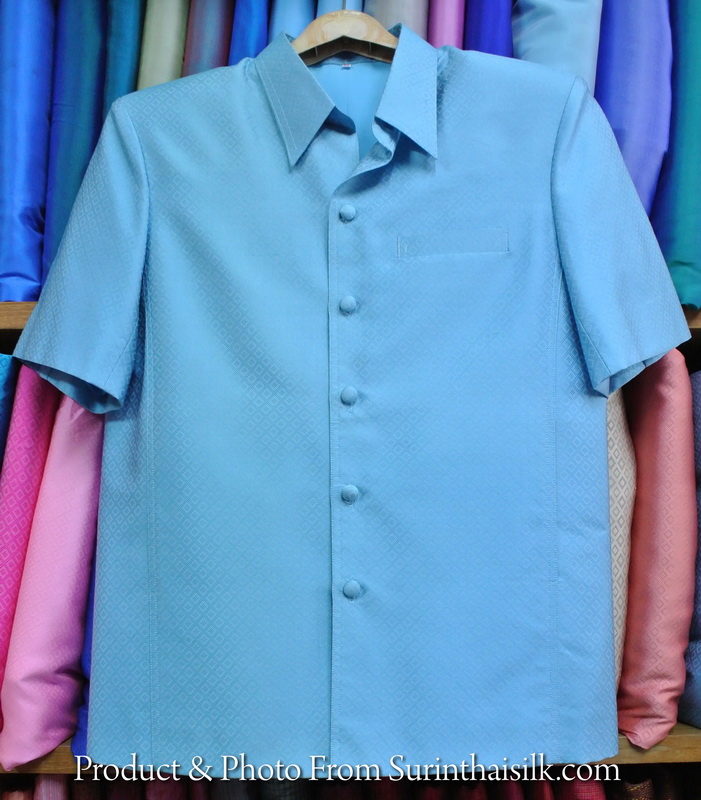 เสื้อซาฟารี คอปก ลูกแก้ว ทรง DT-043