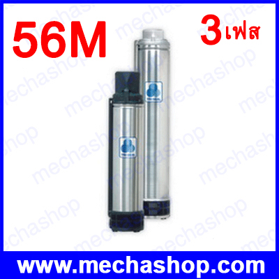 ปั้มน้ำ ปั้มน้ำบาดาล เครื่องสูบน้ำ รุ่น Tri Seal พร้อมมอเตอร์ FRANKLIN 1.5 แรงม้า ไฟ 3เฟส 380V50Hzและอุุปกรณ์ ส่งสูง 56 เมตร