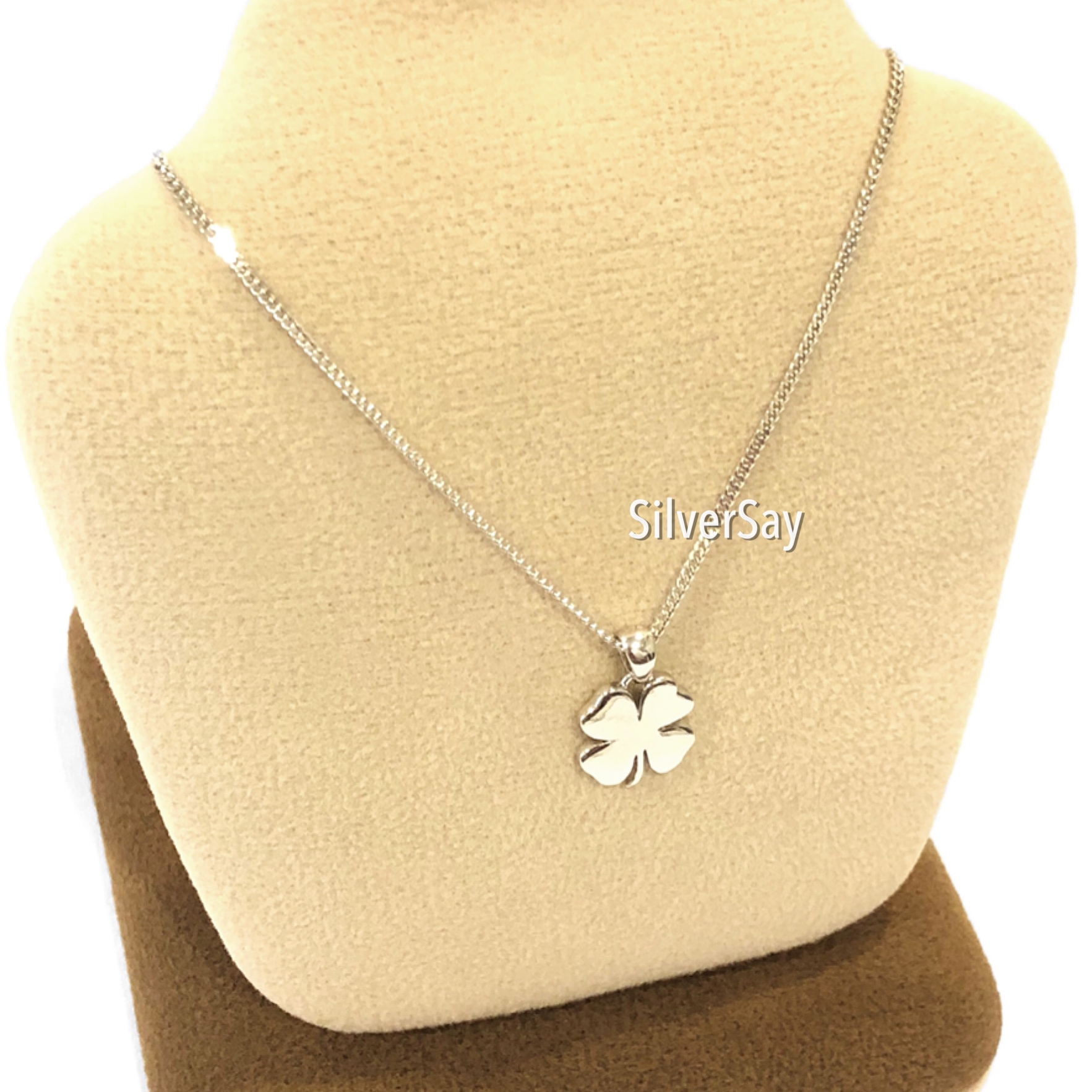ต่างหูใบโคลเวอร์ Clover 4/แบบเกลี้ยง