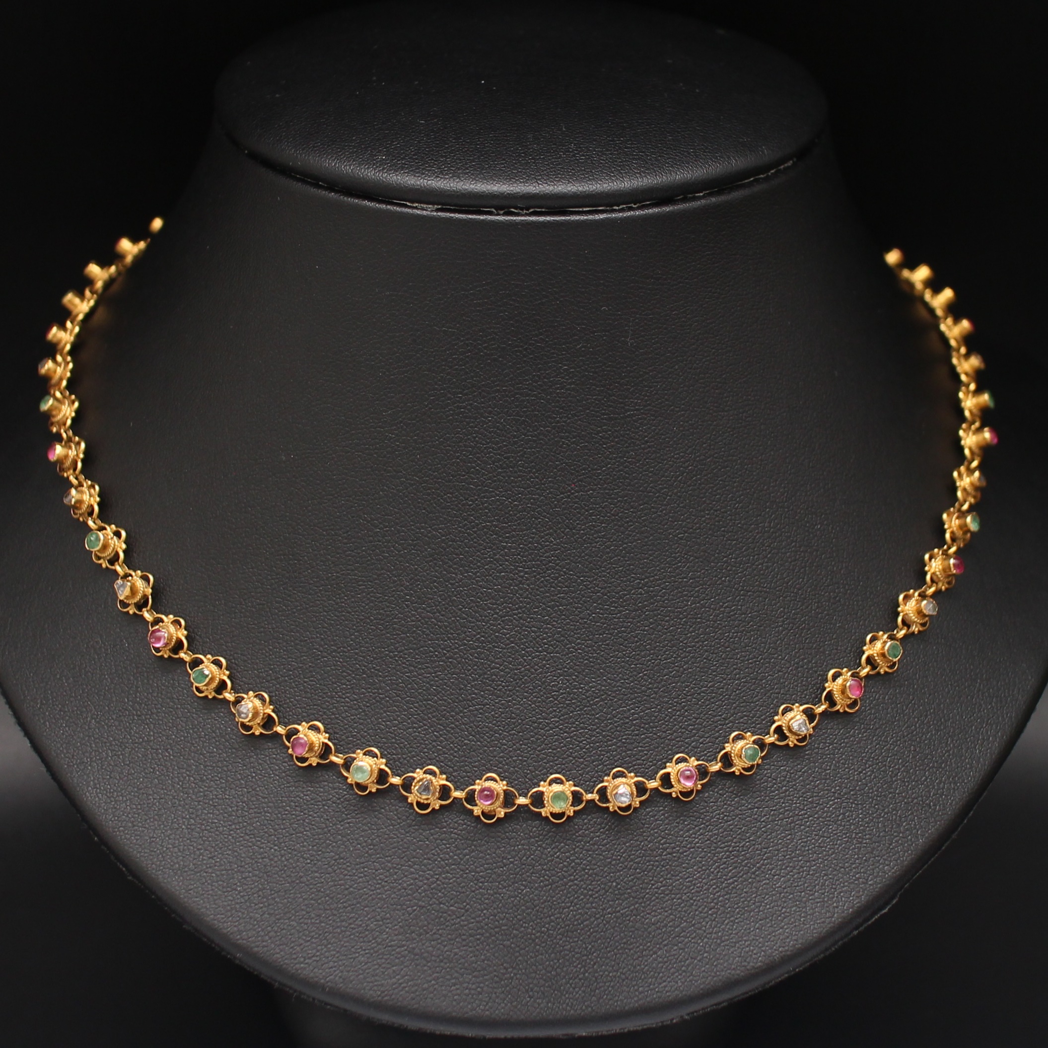 NL25110 สร้อยคอสามสีรอบเส้น ทองแท้ 90% นน.รวม 26.8 กรัม ยาว 24 นิ้ว