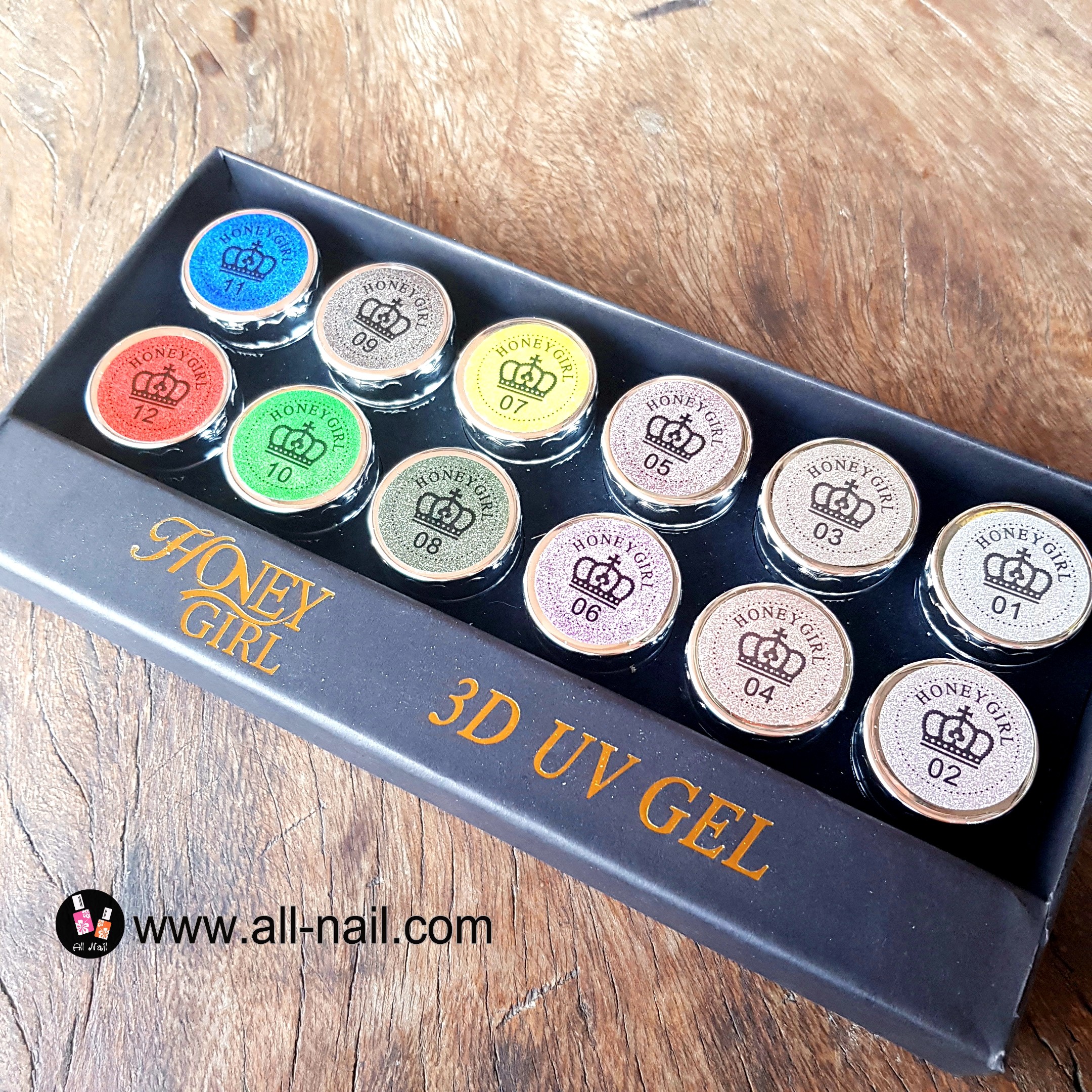 ชุดสีเจลกากเพชร3D 12สี