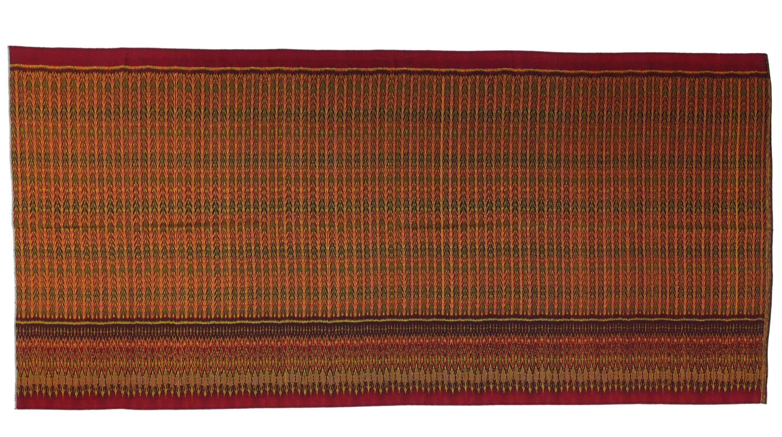 ซิ่น ผ้าไหมมัดหมี่ 6ตะกอ ขนาด 1x2เมตร ลายโฮล สีแดงเม็ดมะขาม รหัส R1A-ME-66-08196728