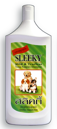แชมพูลูกสุนัข SLEEKY สูตรบำรุงขนและผิวหนัง สำหรับลูกสุนัขทุกสายพันธุ์ ขนาด 1000 ซีซี