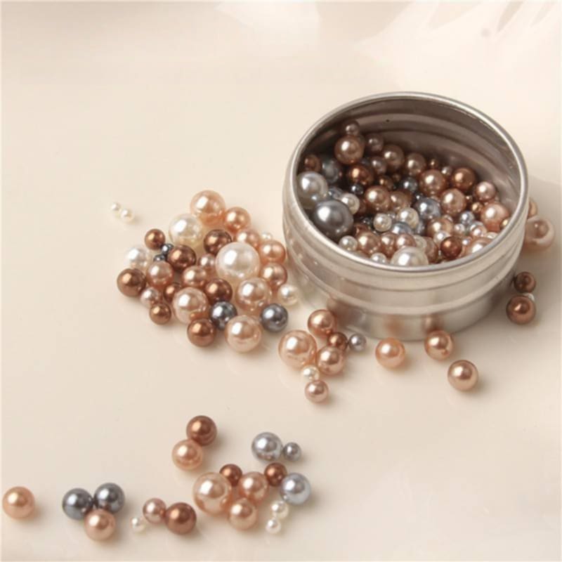 ไข่มุกติดเล็บ ตกแต่งเล็บ อะไหล่แต่งเล็บทรงกลม ลูกปัดติดเล็บ Nail Art Pearls มีหลายแบบให้เลือก