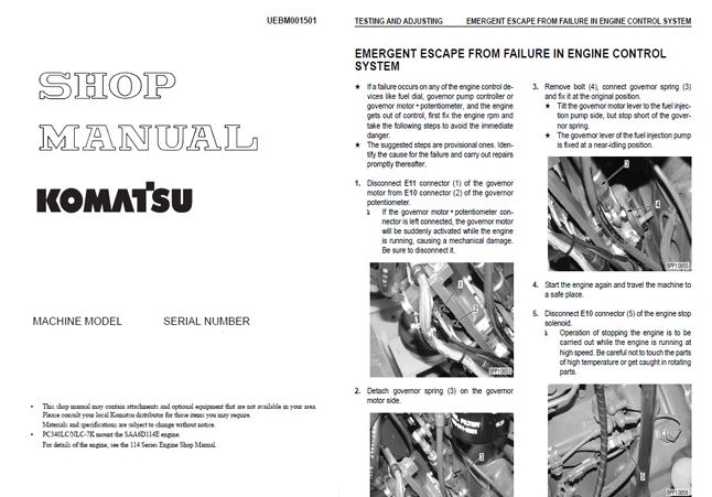 KOMATSU PC200-6 ขาย คู่มือซ่อมรถจักรกลหนัก วงจรไฟฟ้า KOMATSU รุ่น PC200-6 โคมัตสุ