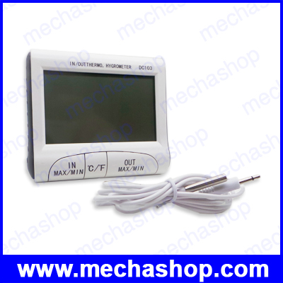 เครื่องวัดความชื้น เครื่องวัดอุณหภูมิ Portable LCD Digital Hygrometer Thermometer Clock Moisture Temp Test Meter