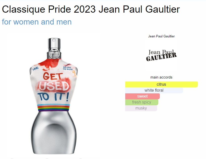 น้ำหอมแท้ Jean Paul Gaultier Classique Pride Edition 2023 for Women 100ml กล่องซีลป้ายไทย