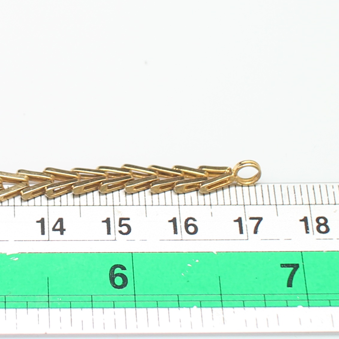 BL25135 สร้อยข้อมือปูพลอยสามสี ทับทิม มรกต เพชรซีก ทองแท้ 90% นน.รวม 18.3 กรัม ยาว 17 ซม.