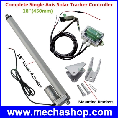 ชุดปรับมุมเอียงตามแสงอาทิตย์ 1KW Solar Tracker System -single Axis Linear Actuator Complete Kit Sunlight Tracking
