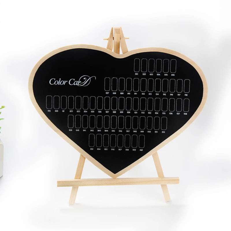 กระดานโชว์เล็บปลอม ชาร์ตโชว์เล็บ 60ช่อง มีขาตั้ง