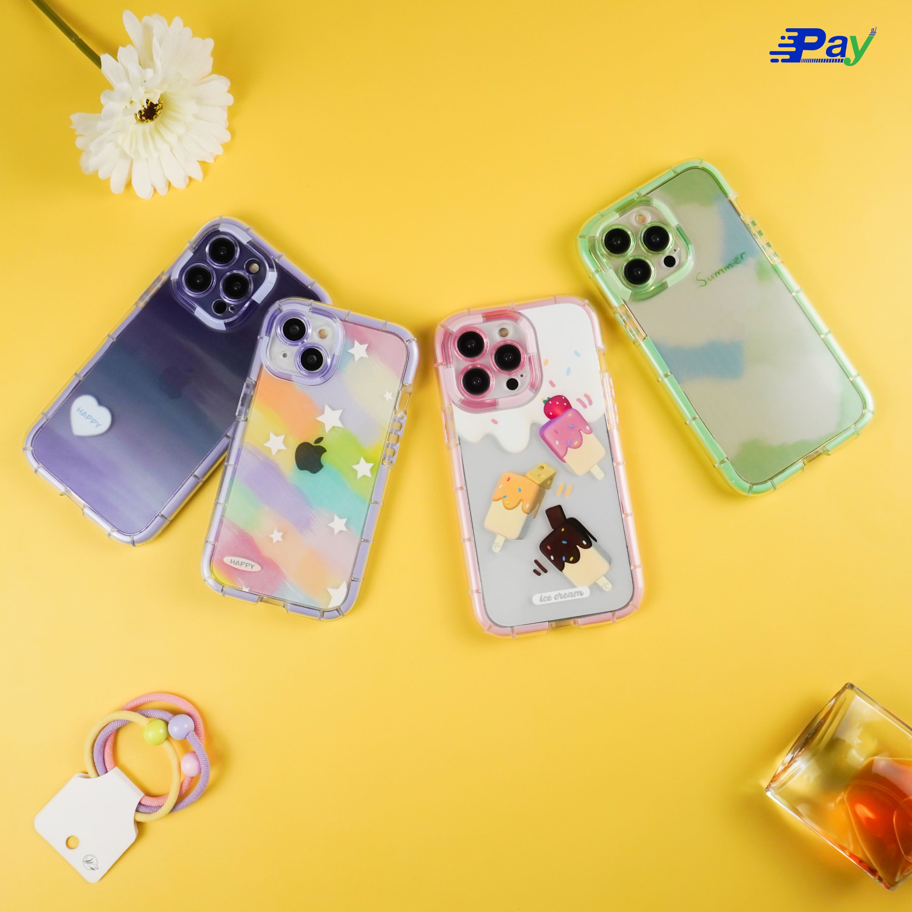 เคสโทรศัพท์ iPhone City Dog เคส2ชั้น เรนโบว์ แบบอ่อน สำหรับ 14ProMax/14/11
