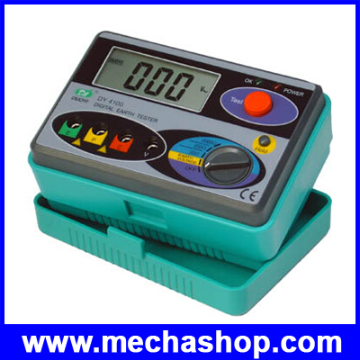 เครื่องวัดค่าความต้านทานดิน กราวด์มิเตอร์ มิเตอร์วัดกราวด์ Digital Earth Ground Resistance Tester Meter 0-2000 DY4100