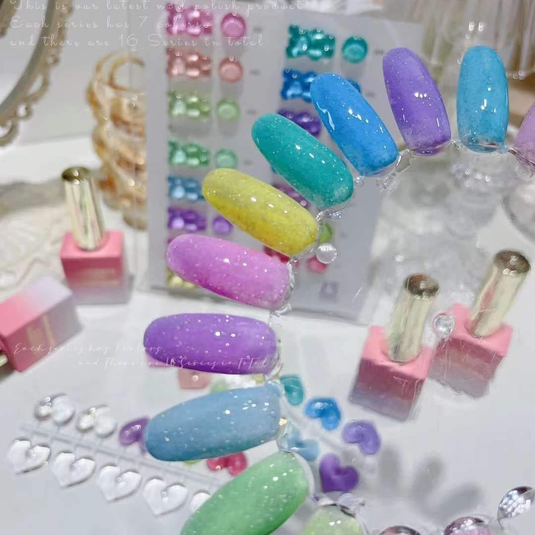 [15สี/เซต] สีเจลทาเล็บ สีแฟลช FLASH สีเจลสะท้อนแสง VENDEENI F11 ขนาด15ml