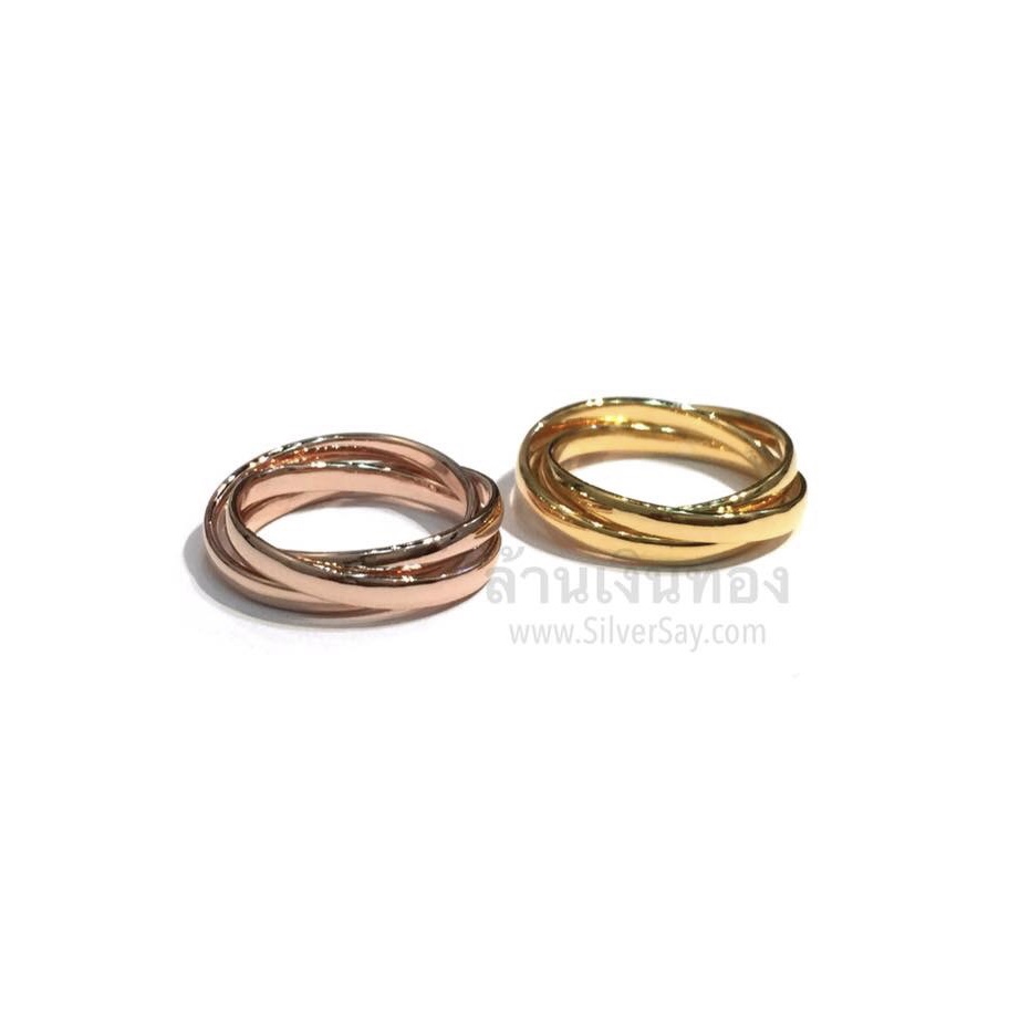 แหวนเกลี้ยง แหวนปลอกมีด แหวนมินิมอล 3 มม./สีทองชมพูโรสโกลด์