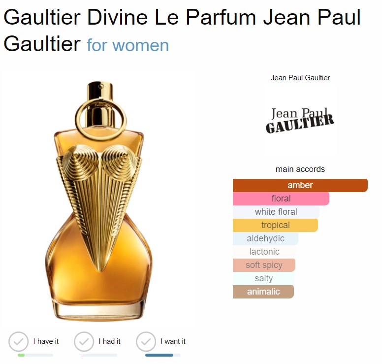 น้ำหอมแท้ Jean Paul Gaultier Divine Le Parfum 100ml กล่องเทสเตอร์