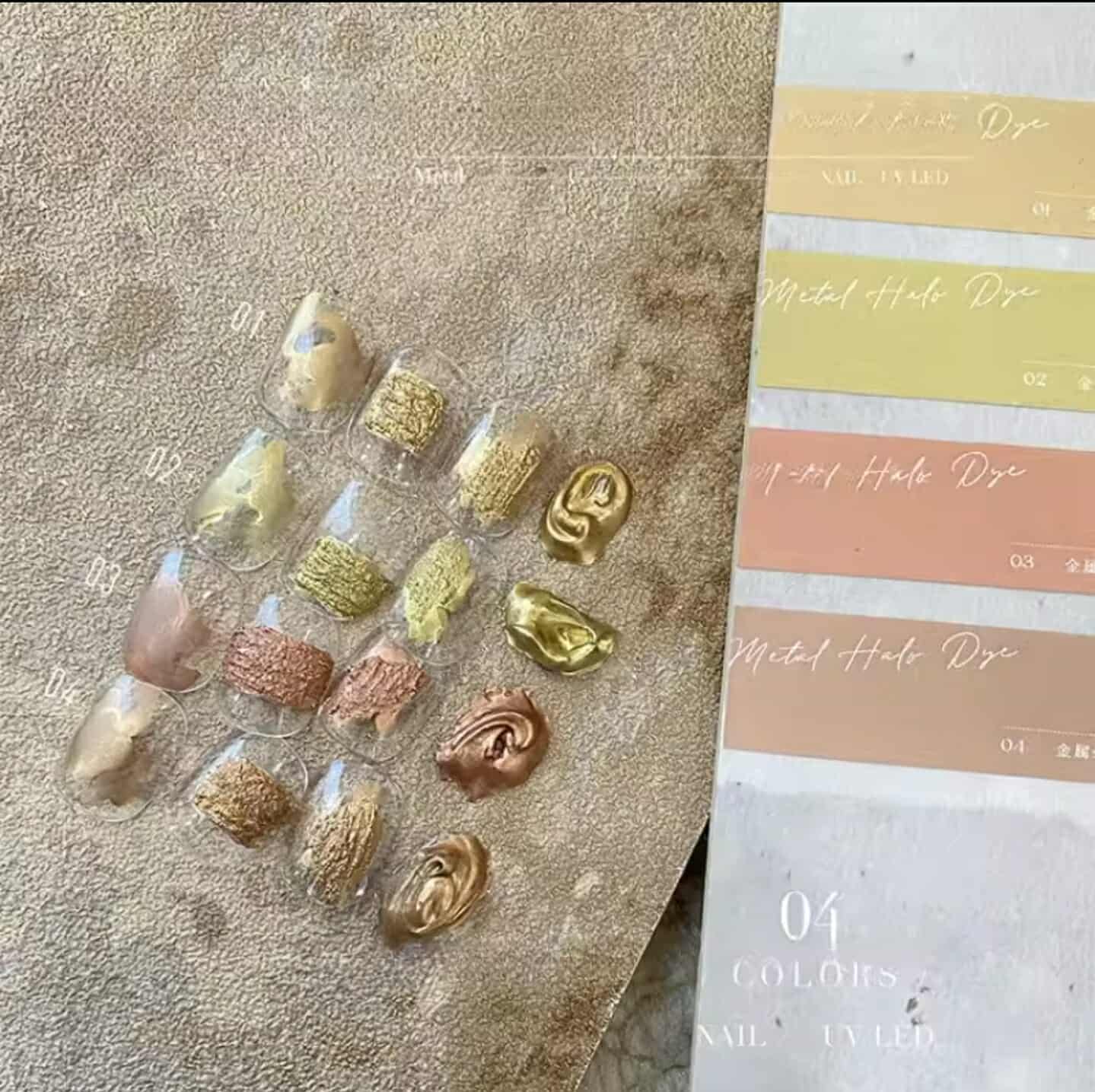 น้ำยาทาเล็บเมทัลลิค สีไบรท์เมทัลลิค แบรนด์QINGYOU แห้งไว มี4สี