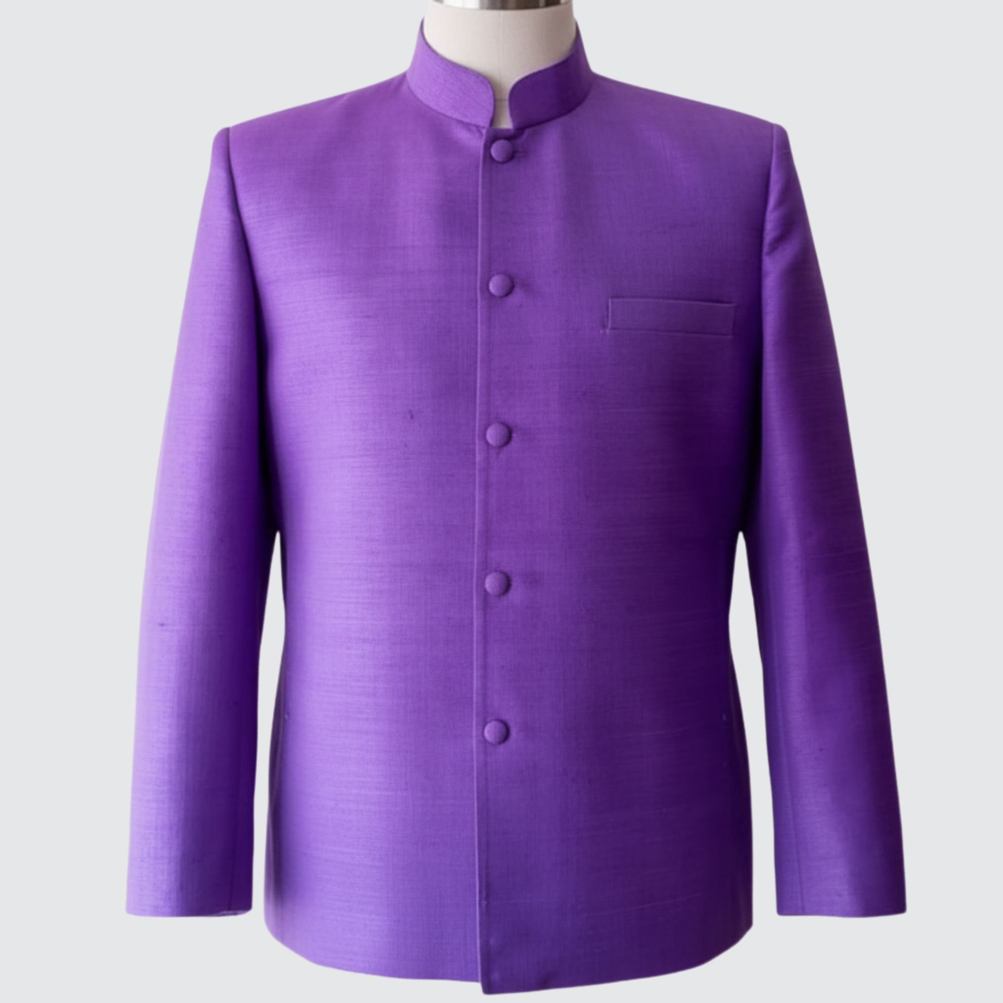 เสื้อสูทพระราชทาน แขนยาว ไหมสีพื้นเนื้อหยาบ | ตัดเย็บตามรูปร่าง | เลือกสีผ้า ส่งไซส์ได้