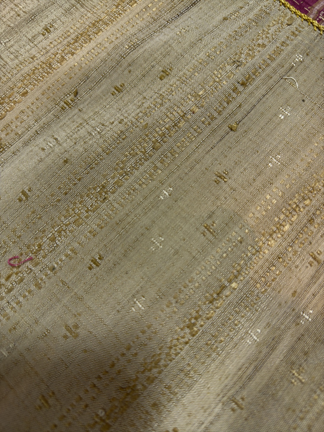 ซิ่นขิดไหม ต่อหัว ขนาด1x2เมตร สีเหลืองครีม รหัส R4F-155-1246817