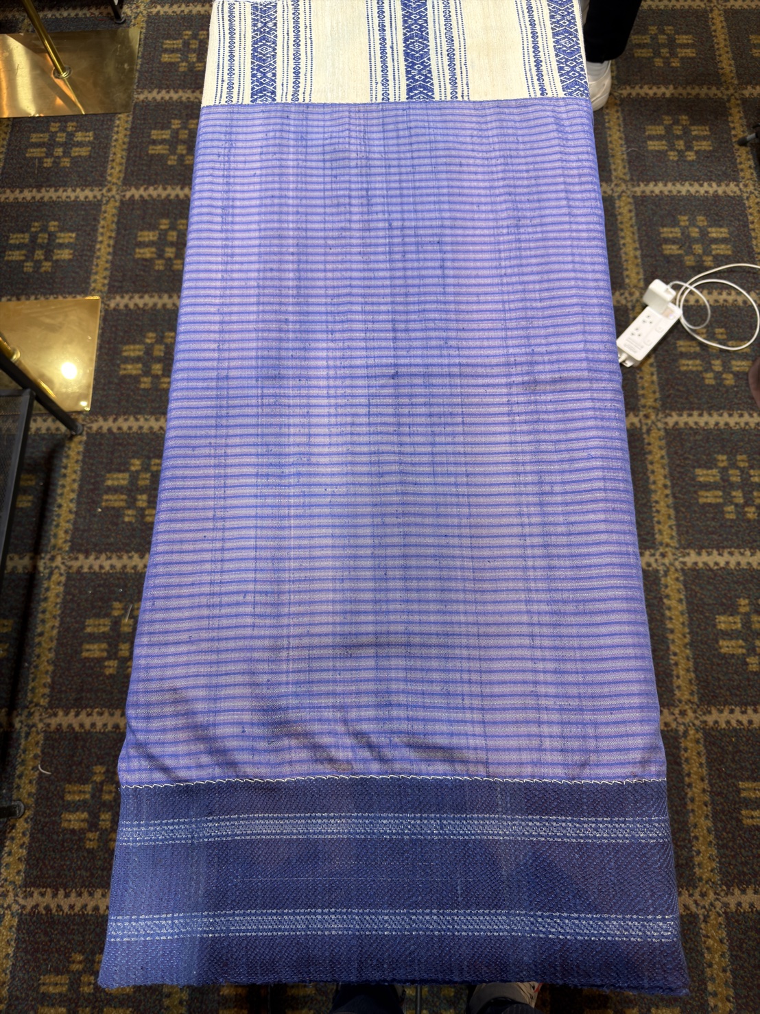 ซิ่นจกขิดไหม ขนาด1x2เมตร สีม่วงอมน้ำเงิน รหัส R4F-155-1204684