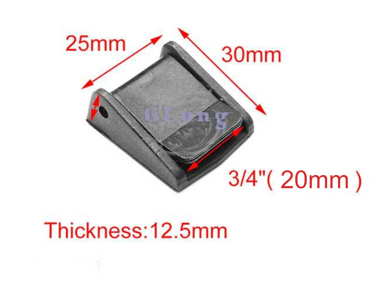 ตัวล็อค เลื่อนปรับสาย ขนาด 2 cm(ราคา ต่อ 2 ชิ้น)