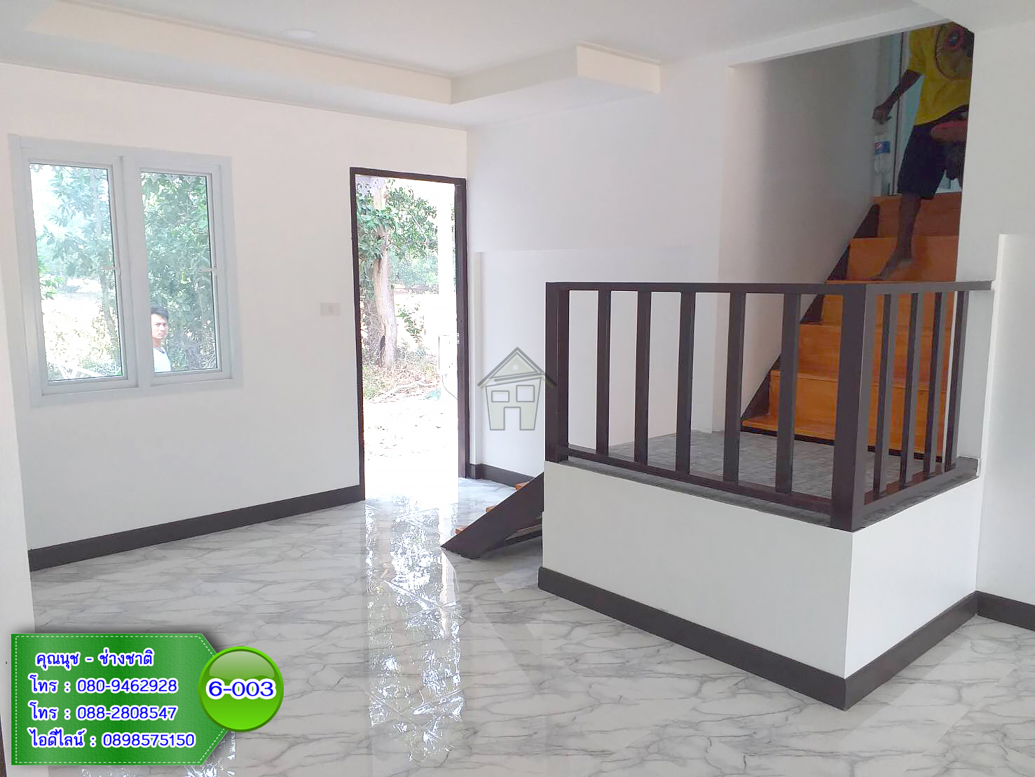 6-003 บ้านน็อคดาวน์ทรงปั้นหยาผสมมะนิลา