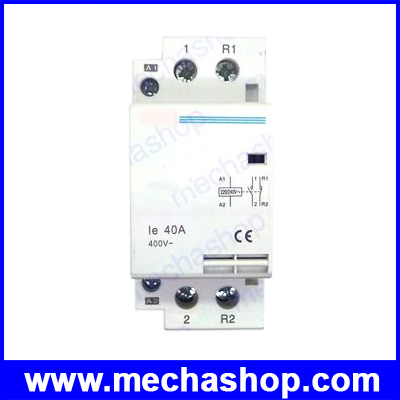 เอซีคอนแทคเตอร์ แมคเนติกคอนแทกเตอร์ Household AC contactor 2P 40A 1NC 1NO Coil 220V/230V 50/60HZ Din rail