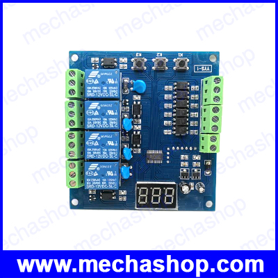บอร์ดตั้งเวลาดิจิตอล 12V Digital Delay Timer 0-999 seconds Control Switch Module 4Channel relay output LED Display
