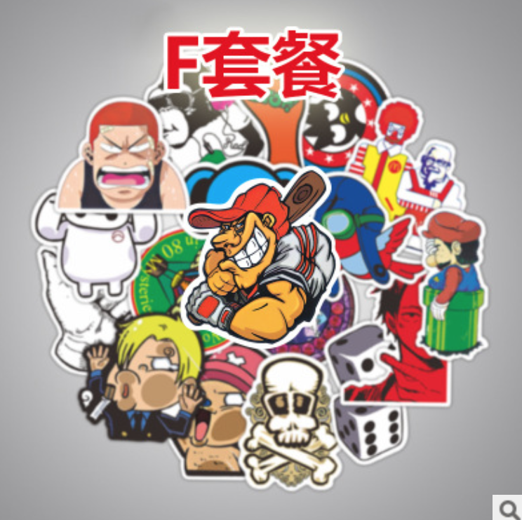 สติ๊กเกอร์ (set 100 ชิ้น) ติด ตกแต่ง กระเป๋า โน๊ตบุ๊ค ของใช้จิปาถะ