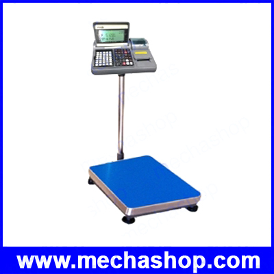 เครื่องชั่งดิจิตอลตั้งพื้นแบบมีเครื่องพิมพ์ ชั่งได้ 60kg/10g, 150kg/10g, 300kg/50g, 600kg/50 ยี่ห้อ PRIS รุ่น Bench Scale พร้อม Label Printer