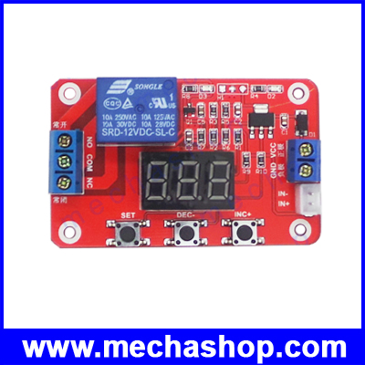 รีเลย์ควบคุมอุณหภูมิ บอร์ดควบคุมอุณหภูมิ DC 12V Temperature Display Module Sensor Relay Switch Control -20 to 100 degree Celsius แถมเซนเซอร์