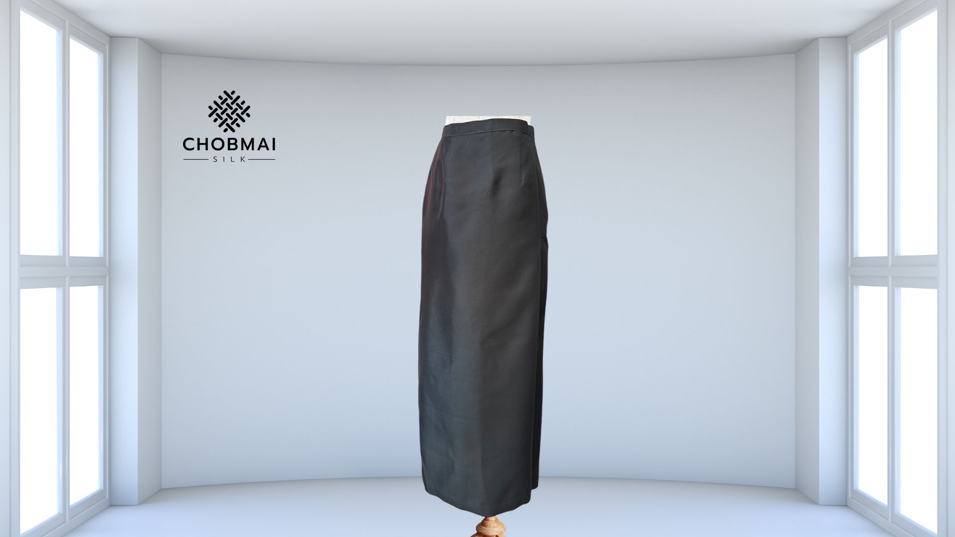 แบบตัดชุด แยกชิ้น เสื้อ+กระโปรง ผ้าไหม (ไม่รวมผ้า) ชุดไทยบรมพิมาน ประยุกต์ ผ้าถุงป้าย รหัส CUT-ST-1124662