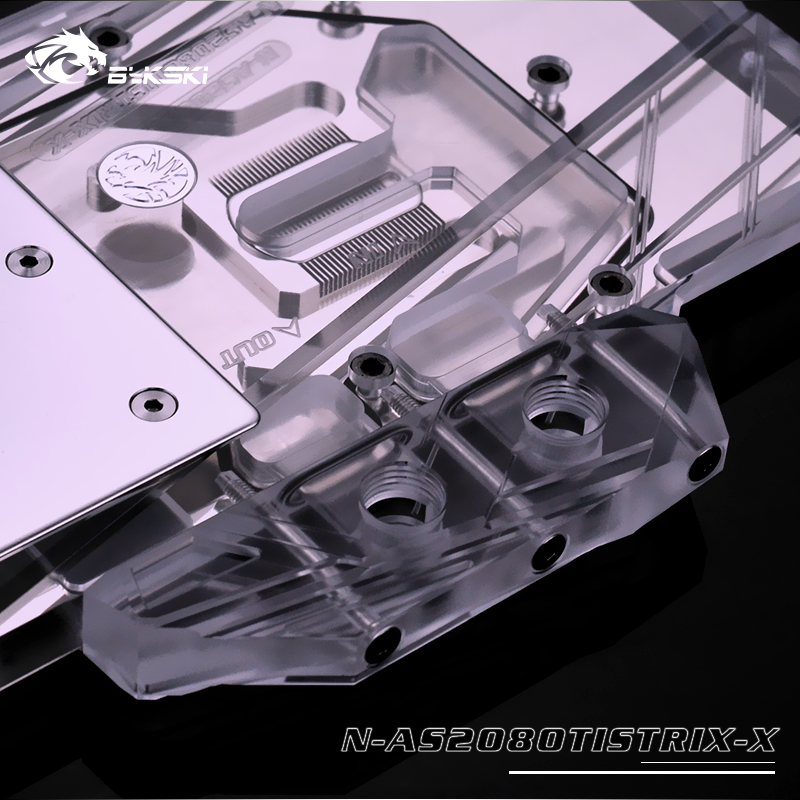 Bykski ASUS ROG STRIX GTX2080Ti 011G GAMING Full Coverage GPU Water Block w/ Backplate (FR-N-AS2080TISTRIX-X)