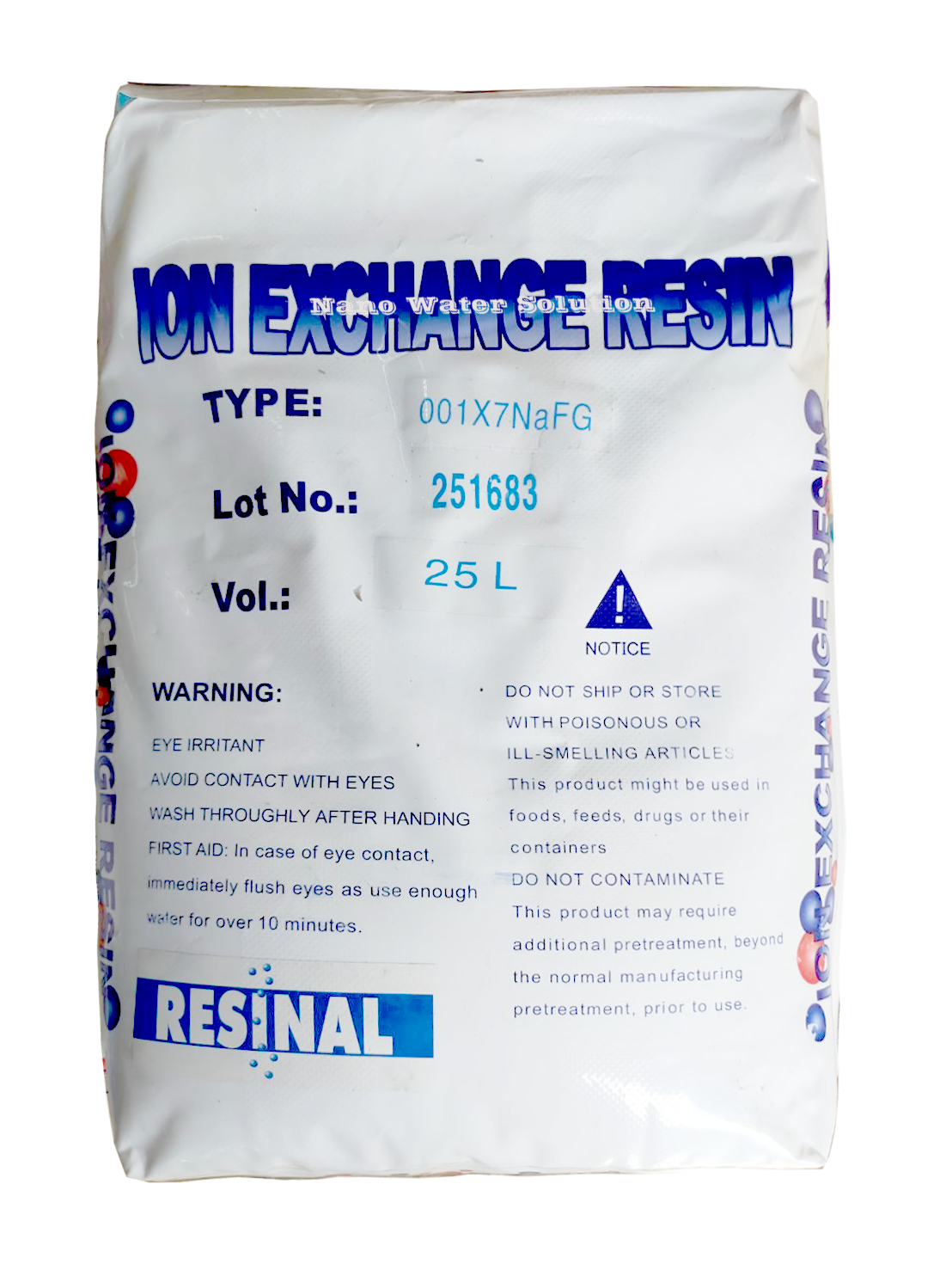 สารกรอง Resin RESINAL 10L