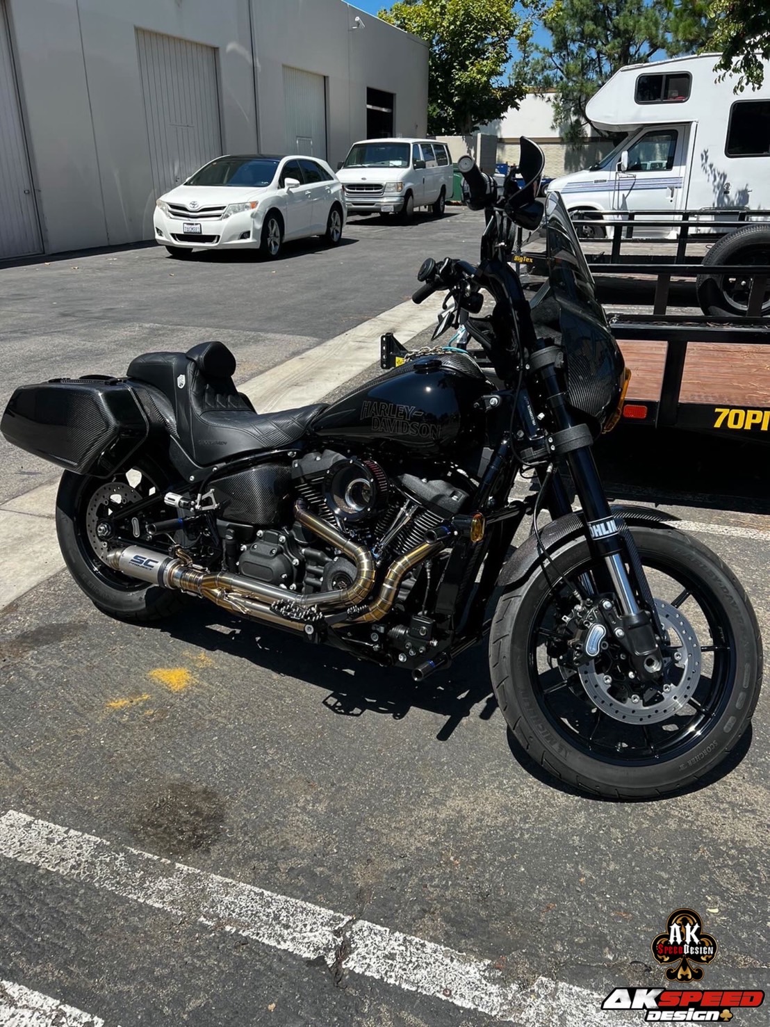 saddle bags softail carbon