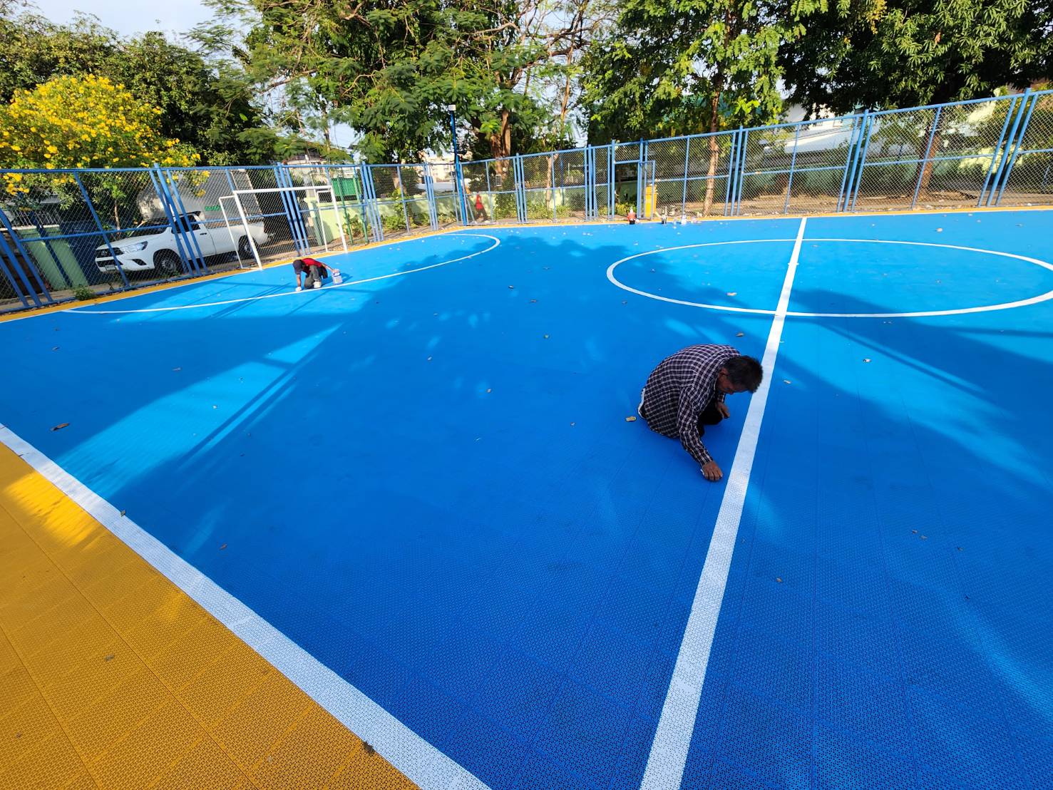 พื้นสนามบาส ไวนิลpvc ใช้ในร่ม รับแรงกระแทกได้ดี