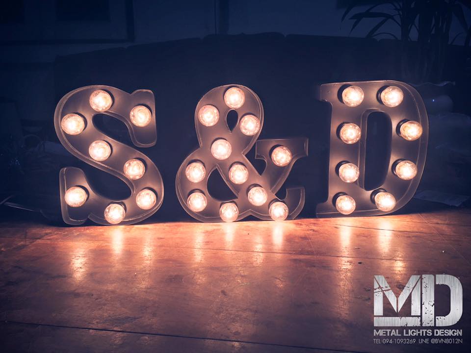 ป้ายไฟปิงปอง ขนาดสูง 20 CM