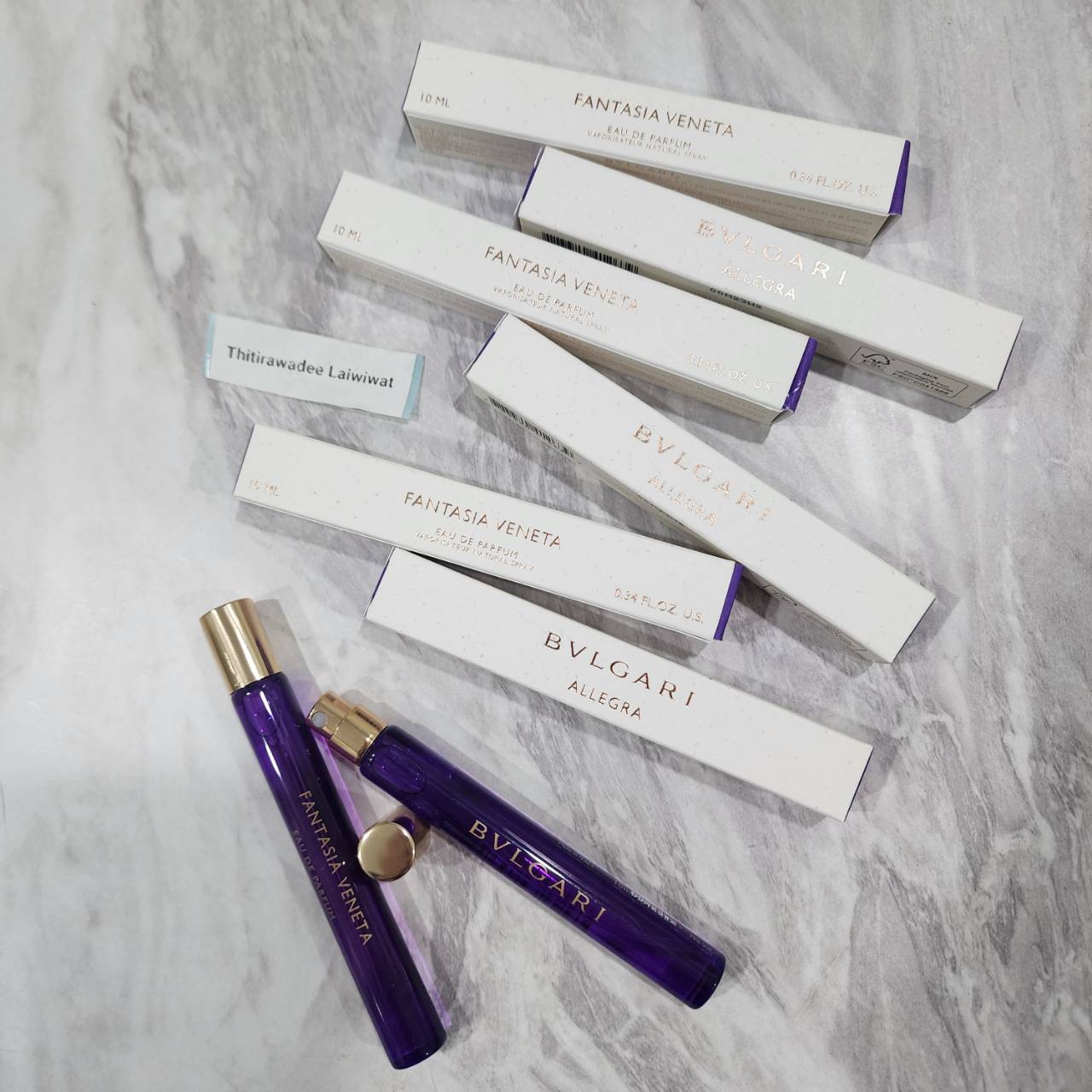 น้ำหอมจิ๋วมินิ Bvlgari Allegra Fantasia Veneta 10ml แบบสเปรย์ ( Mini Perfume น้ำหอมขนาดพกพา) น้ำหอมจิ๋วมินิแบบทดลองแบบสเปรย์ พกพาก็สะดวกใช้ฉีดตามจุดชีพจร สำเนา