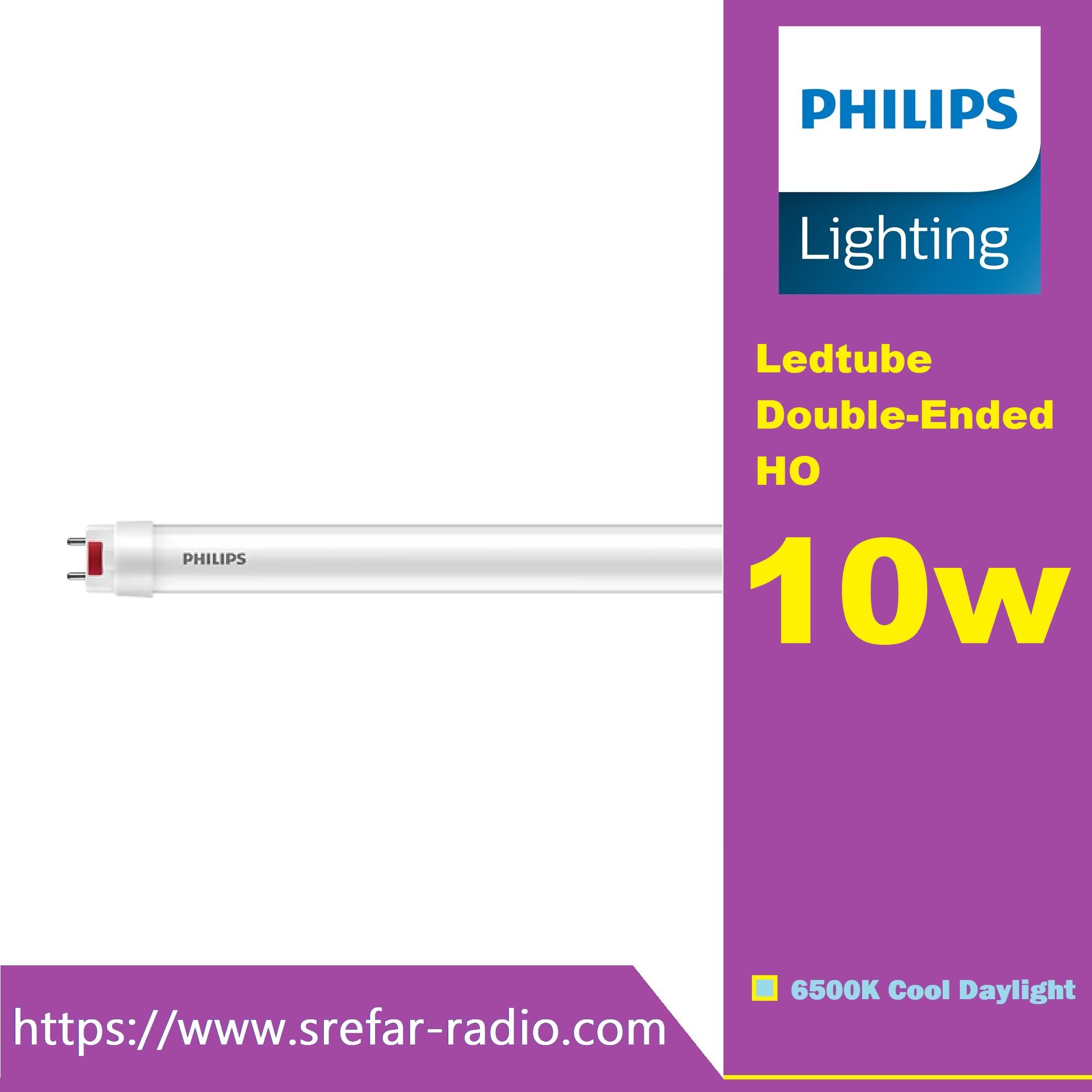 PHILIPS LEDtube Double-Ended HO T8 G13 10W 6500K Cool Daylight
