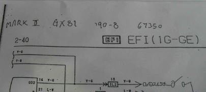คู่มือซ่อมรถยนต์ วงจรไฟฟ้า Wiring Diagram เครื่องยนต์ 1G-GE TOYOTA MARK II 160HP